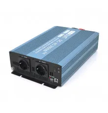 Інвертор напруги Mexxsun MXS-3000, 24V/220V, 3000W з правільною синусоїдою, 2 Shuko, клемні дроти, Q2