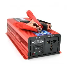 Инвертор напряжения DA-2200M (DC:1100W), 12/220V с апроксимированной синусоидой, 1 универсальная розетка, клеммные провода, Q10