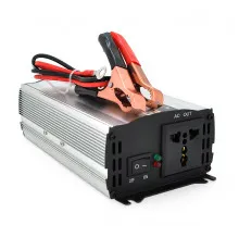 Инвертор напряжения CJ-500Q (DC:250W), 12/220V с аппроксимированной синусоидой, 1 универсальная розетка, крокодилы, BOX