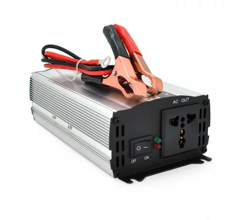 Инвертор напряжения CJ-500Q (DC:250W), 12/220V с аппроксимированной синусоидой, 1 универсальная розетка, крокодилы, BOX Инвертор напряжения CJ-500Q (DC:250W), 12/220V с аппроксимированной синусоидой, 1 универсальная розетка, крокодилы, BOX