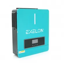Гібридний інвертор Exelon ECP-6200/48, 6200VA, 48V, струм заряду 0-120A, MPPT (60-450VDC, 22A), 420x350x110mm, 8.9 kg