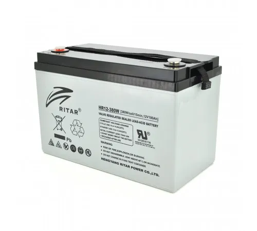 Акумуляторна батарея AGM RITAR HR12380W, Gray Case, 12V 100.0Ah ( 328 х 172 х 215 (220 )) 30.50kg Q1/36