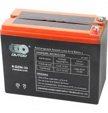 Тяговая аккумуляторная батарея AGM OUTDO 6-DZM-35 (EVF-35), 12V 35Ah, (223 х 105 х 174), Q1